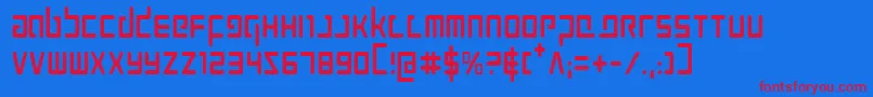 Prokofievc Font – Red Fonts on Blue Background