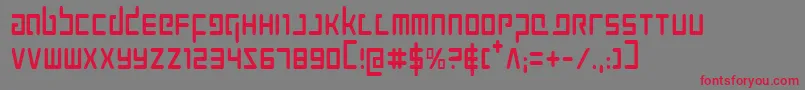 Prokofievc Font – Red Fonts on Gray Background