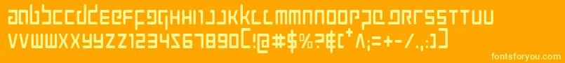Prokofievc Font – Yellow Fonts on Orange Background