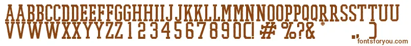 PromeshTwo Font – Brown Fonts on White Background