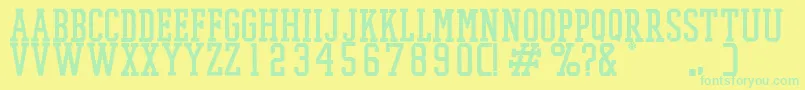 PromeshTwo Font – Green Fonts on Yellow Background
