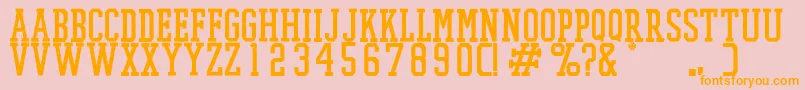 PromeshTwo Font – Orange Fonts on Pink Background