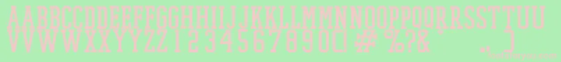 PromeshTwo Font – Pink Fonts on Green Background