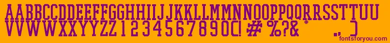 PromeshTwo Font – Purple Fonts on Orange Background