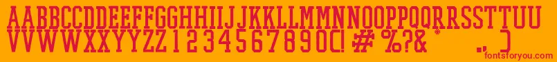PromeshTwo Font – Red Fonts on Orange Background