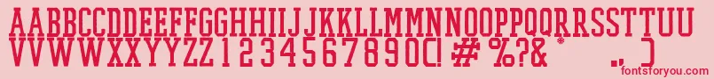 PromeshTwo Font – Red Fonts on Pink Background