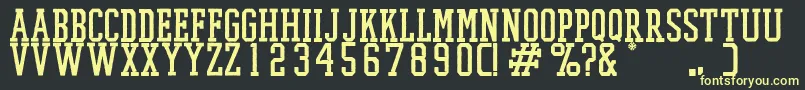 PromeshTwo Font – Yellow Fonts on Black Background