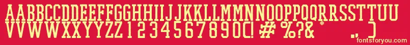 PromeshTwo Font – Yellow Fonts on Red Background