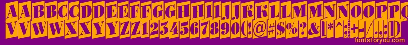 BodoniortonrttlcmupRegular Font – Orange Fonts on Purple Background