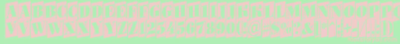 BodoniortonrttlcmupRegular Font – Pink Fonts on Green Background