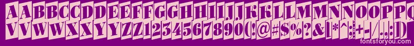 BodoniortonrttlcmupRegular Font – Pink Fonts on Purple Background