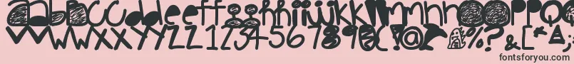 Pinkdolphin-fontti – mustat fontit vaaleanpunaisella taustalla