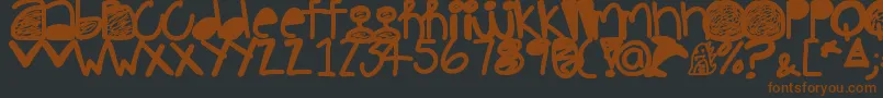 Pinkdolphin Font – Brown Fonts on Black Background