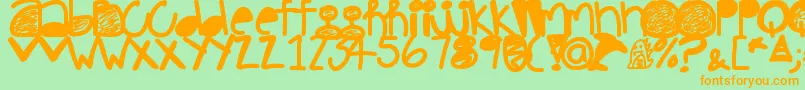 Pinkdolphin Font – Orange Fonts on Green Background