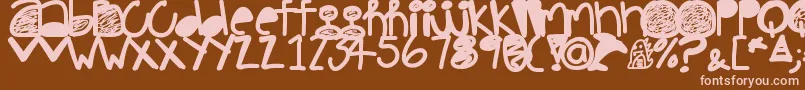 Pinkdolphin Font – Pink Fonts on Brown Background