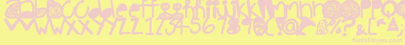 Pinkdolphin Font – Pink Fonts on Yellow Background