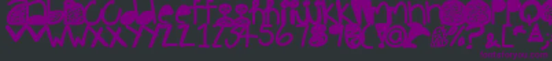 Pinkdolphin-fontti – violetit fontit mustalla taustalla