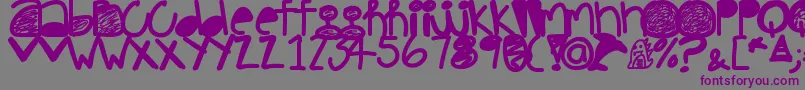 Pinkdolphin-fontti – violetit fontit harmaalla taustalla
