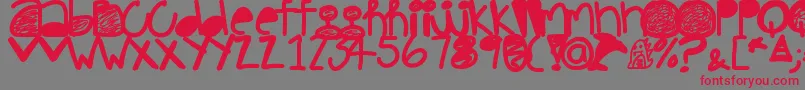 Pinkdolphin Font – Red Fonts on Gray Background