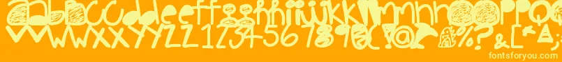Pinkdolphin Font – Yellow Fonts on Orange Background