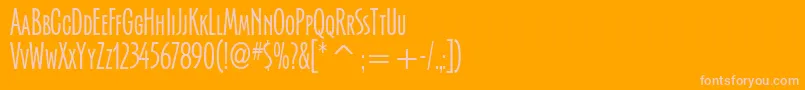 SerengettiItcTt-Schriftart – Rosa Schriften auf orangefarbenem Hintergrund