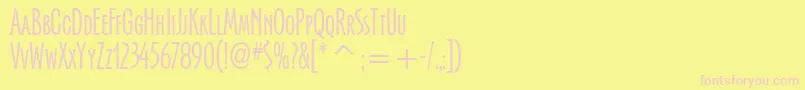 SerengettiItcTt Font – Pink Fonts on Yellow Background