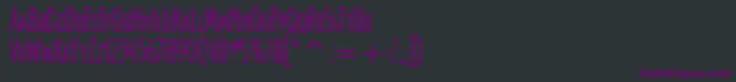 SerengettiItcTt Font – Purple Fonts on Black Background