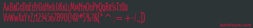 SerengettiItcTt Font – Red Fonts on Black Background