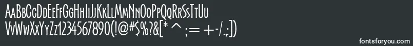 Шрифт SerengettiItcTt – белые шрифты на чёрном фоне