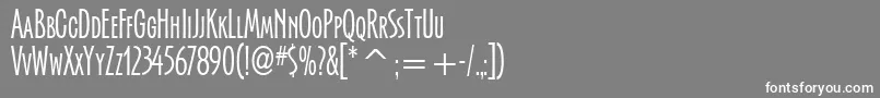 SerengettiItcTt Font – White Fonts on Gray Background
