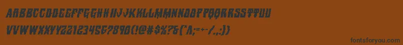 Warlocksaleital-Schriftart – Schwarze Schriften auf braunem Hintergrund