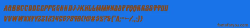 Warlocksaleital Font – Brown Fonts on Blue Background