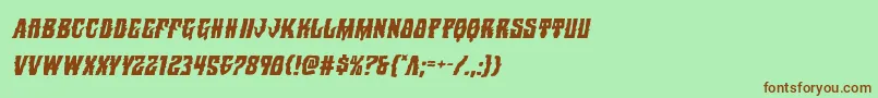 Warlocksaleital Font – Brown Fonts on Green Background