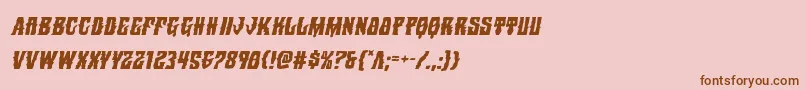 Warlocksaleital Font – Brown Fonts on Pink Background