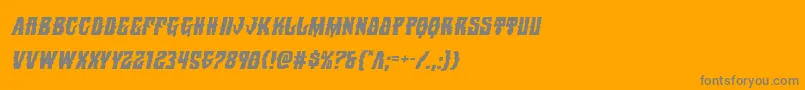 Warlocksaleital Font – Gray Fonts on Orange Background