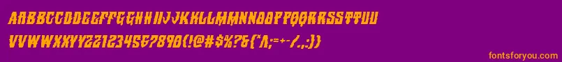 Warlocksaleital Font – Orange Fonts on Purple Background