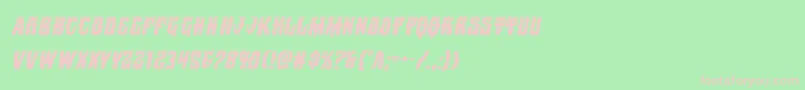 Warlocksaleital Font – Pink Fonts on Green Background