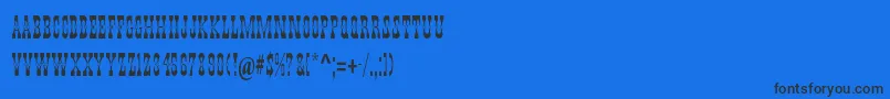 PepperwoodstdFill Font – Black Fonts on Blue Background