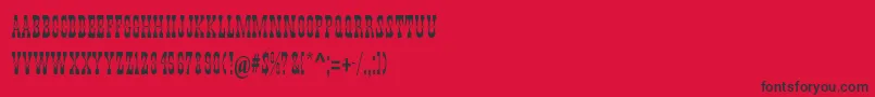 PepperwoodstdFill Font – Black Fonts on Red Background