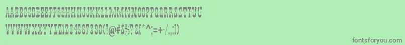 PepperwoodstdFill Font – Gray Fonts on Green Background