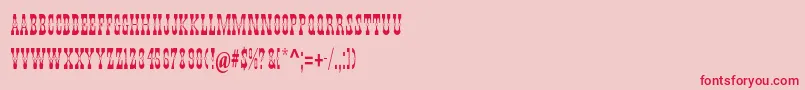 PepperwoodstdFill Font – Red Fonts on Pink Background