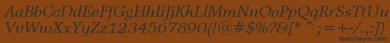 MattAntiqueItalicBt Font – Black Fonts on Brown Background