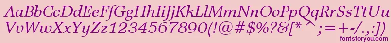 MattAntiqueItalicBt Font – Purple Fonts on Pink Background