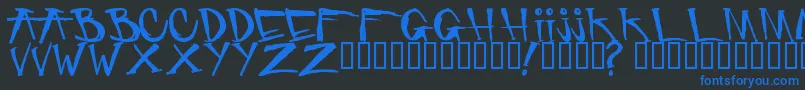 Criminalsecuritypc Font – Blue Fonts on Black Background