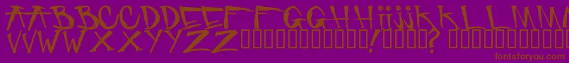 Criminalsecuritypc Font – Brown Fonts on Purple Background