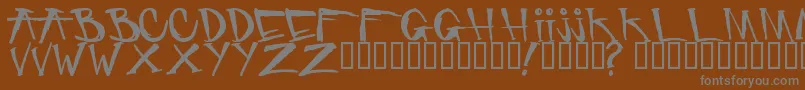 Criminalsecuritypc Font – Gray Fonts on Brown Background