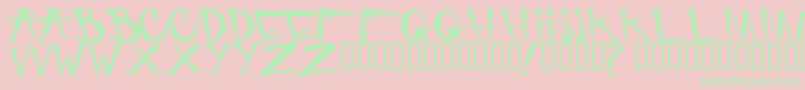 Criminalsecuritypc Font – Green Fonts on Pink Background