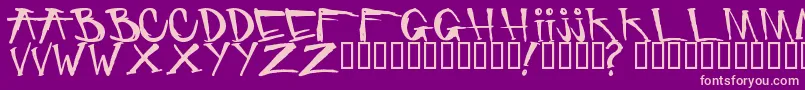 Criminalsecuritypc Font – Pink Fonts on Purple Background