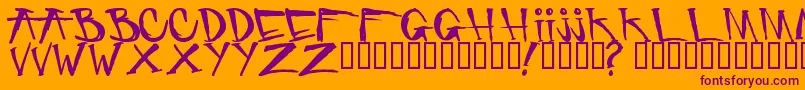 Criminalsecuritypc Font – Purple Fonts on Orange Background
