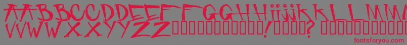 Criminalsecuritypc Font – Red Fonts on Gray Background